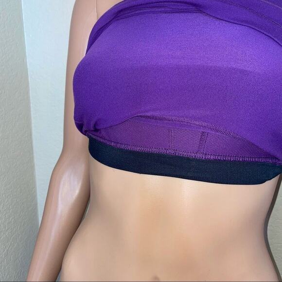 The North Face top purple tank with bra shelf unpadded decorative back SZ S/P - Picture 4 of 9